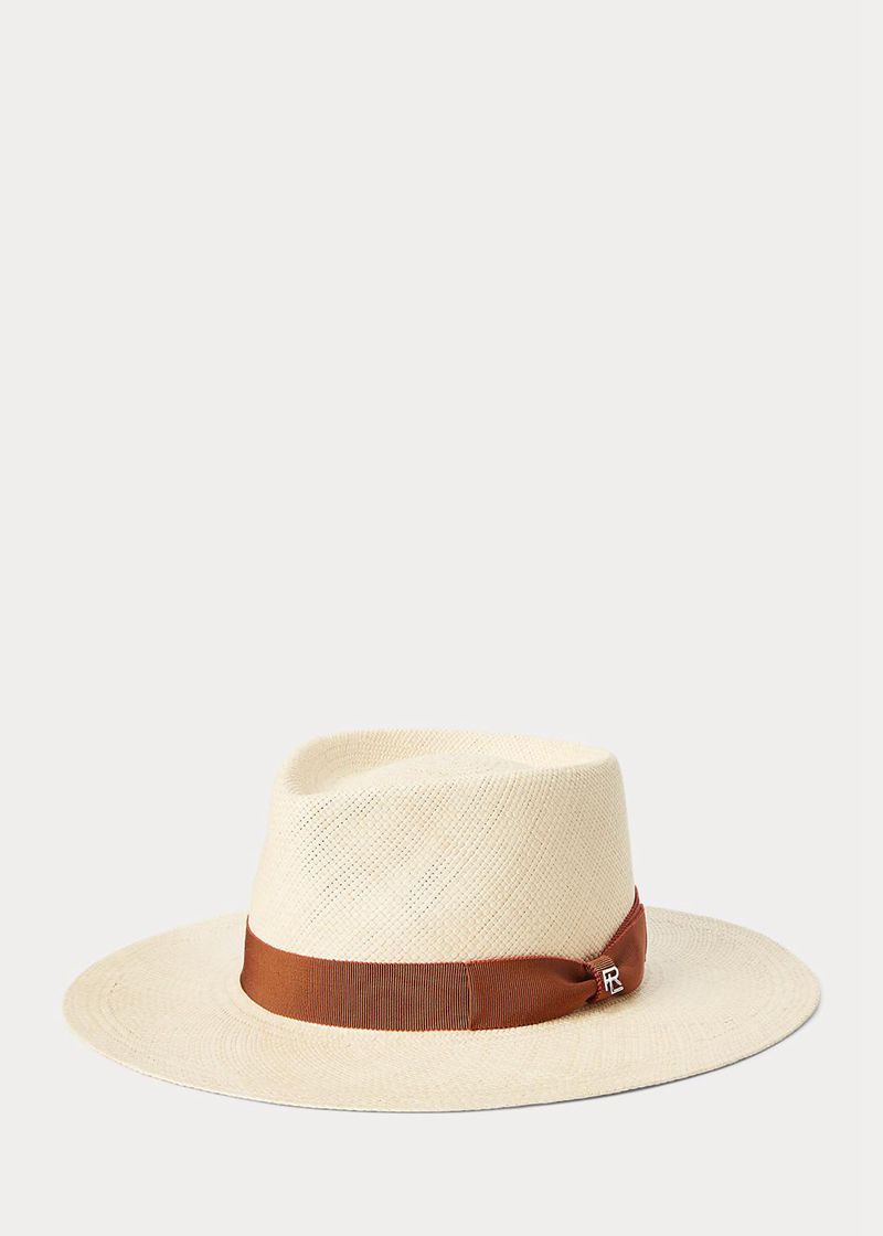 Czapka Ralph Lauren Damska Białe Straw Boater 208743-XHY